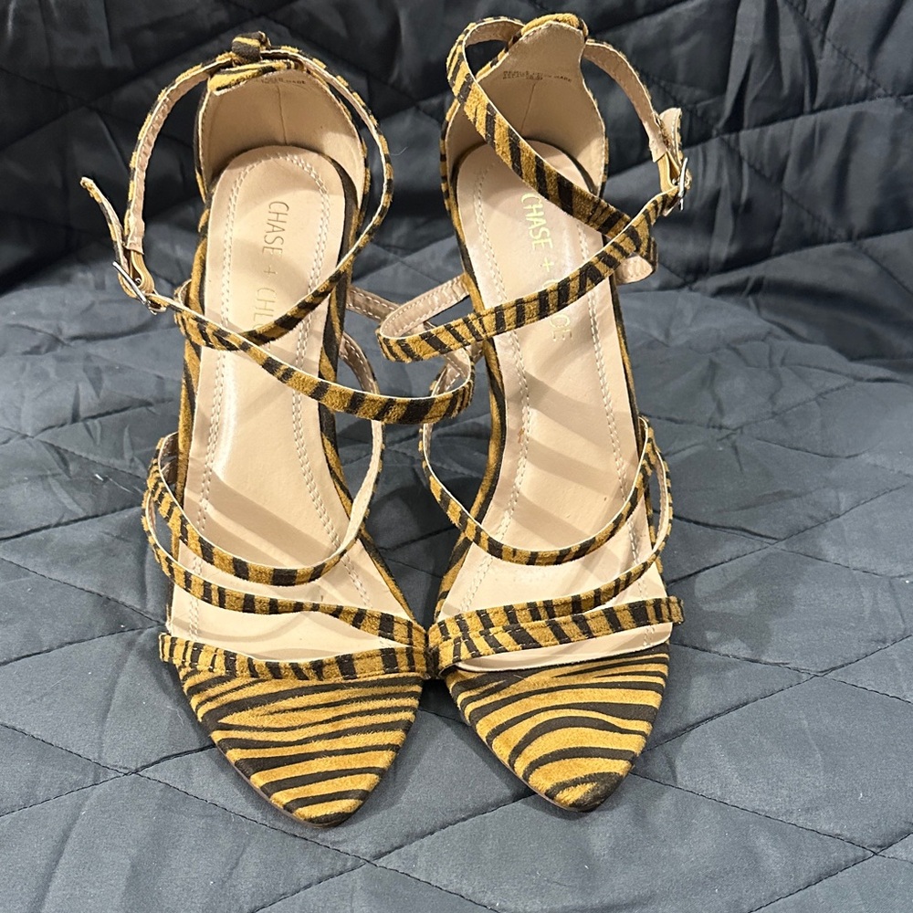 Chase + Chloe Zebra Print Heels - Picture 4 of 5